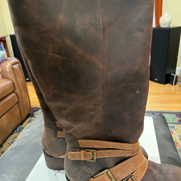Tobacco Santa Fe Wide-Calf Riding Boot, Size 9 - Picture 5 of 12